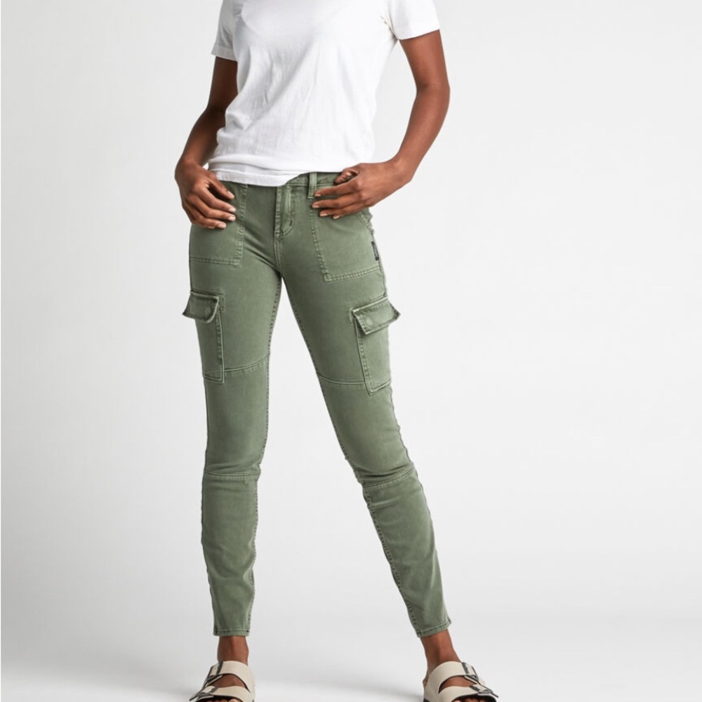 Silver Jeans Olive Skinny Cargo Pants